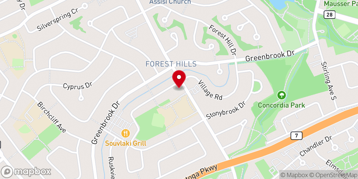Map showing location of Faith Lutheran Church