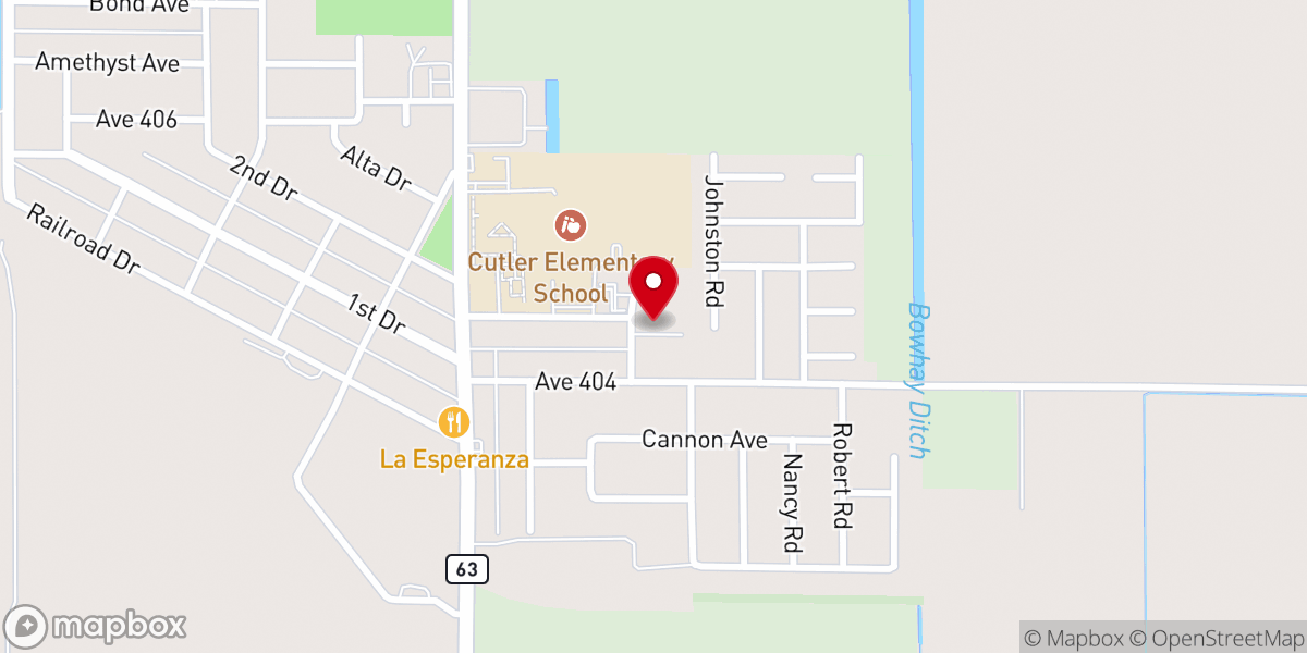 Map showing location of Christian Worship Center