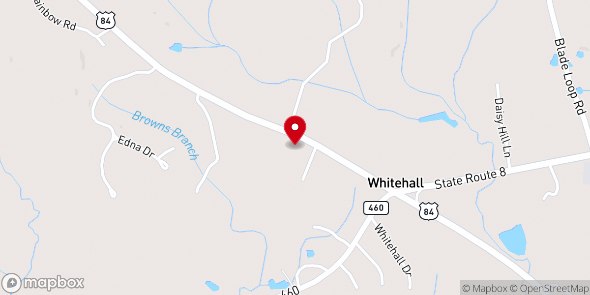 Map showing location of Whitehall United Pentecostal