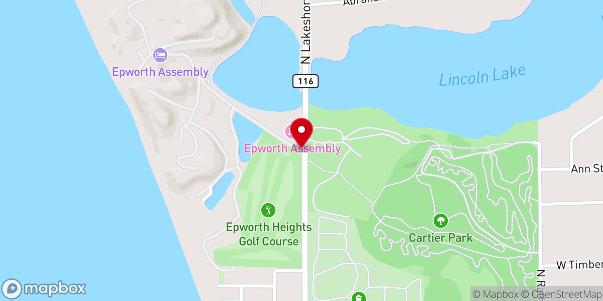 Map showing location of Epworth Assembly