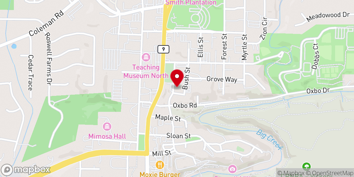 Map showing location of Pleasant Hill Church