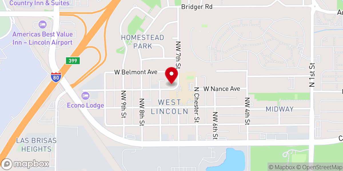 Map showing location of Faith Apostolic Holiness Church