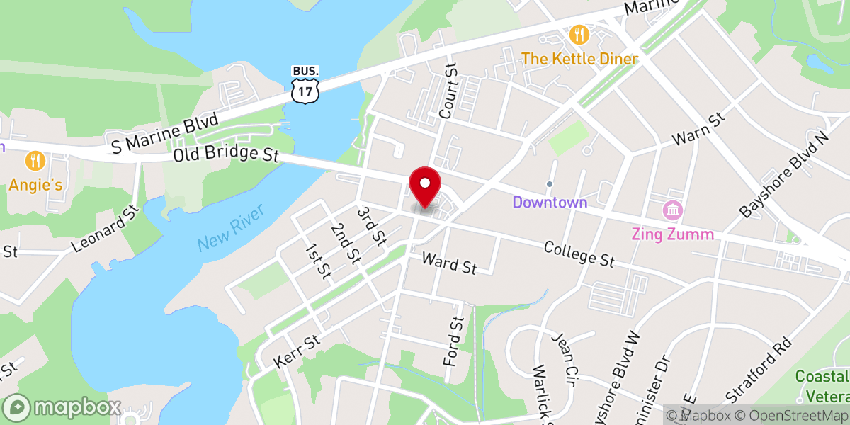 Map showing location of Restore Church