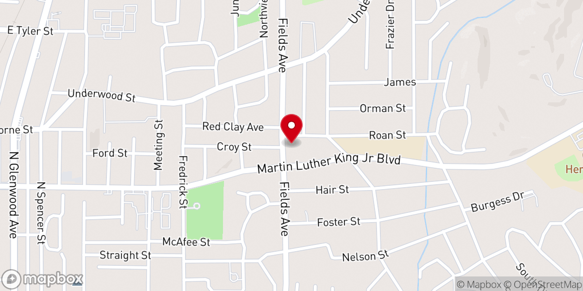 Map showing location of New Hope Baptist Church