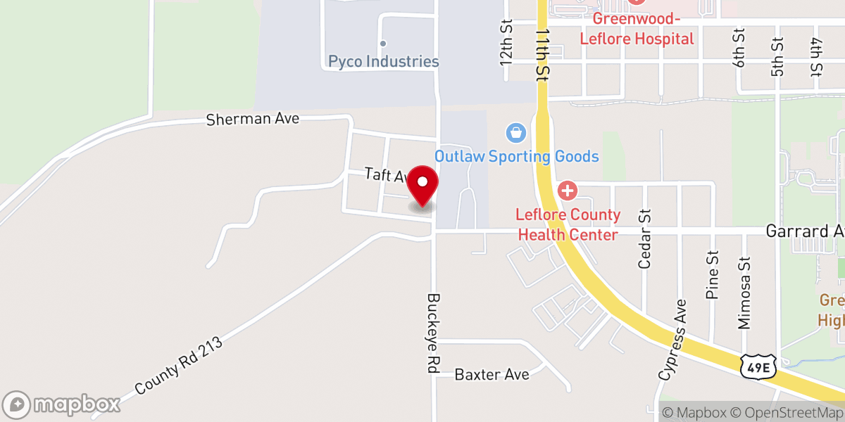 Map showing location of Goodhope Baptist Church