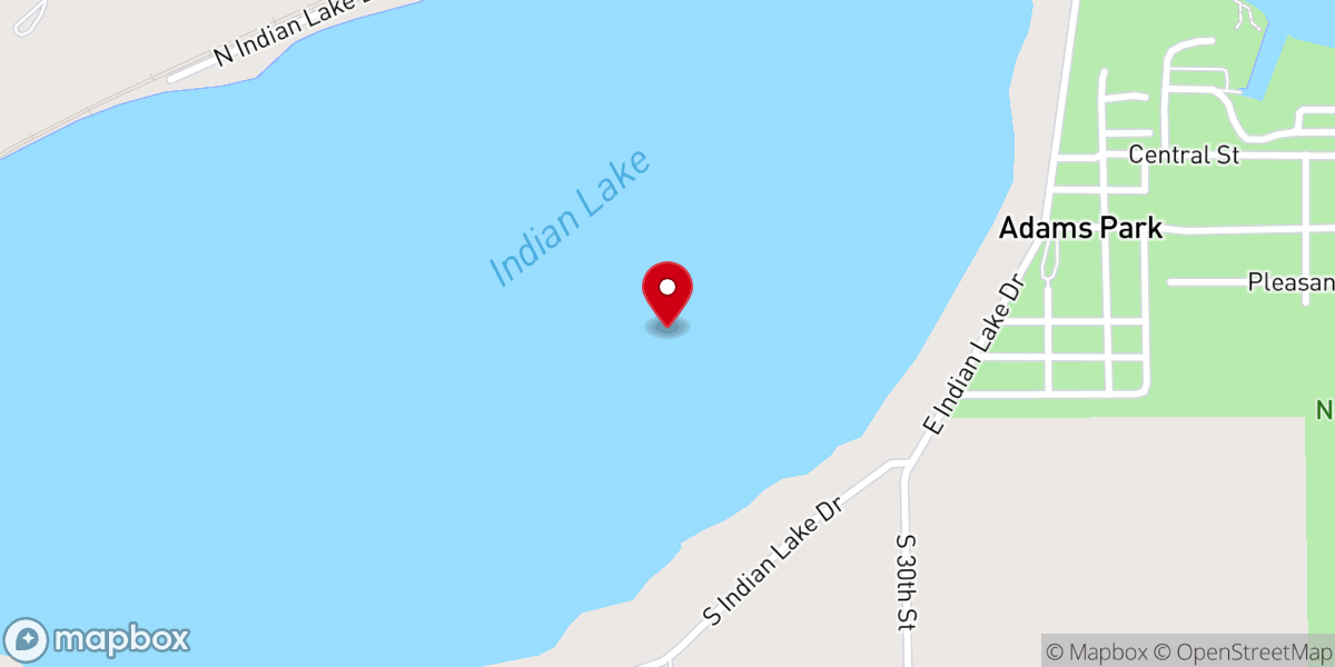 Map showing location of Indian Lake
