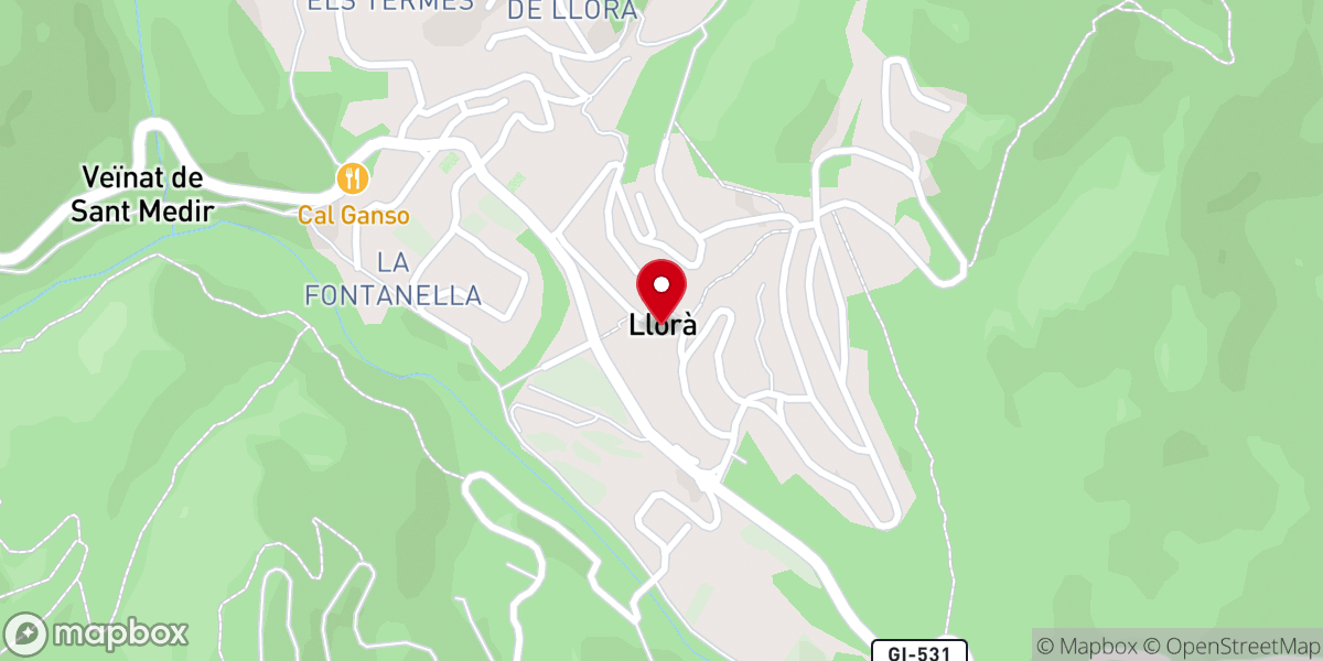 Map showing location of Iglesia de Sant Pere de Llorà