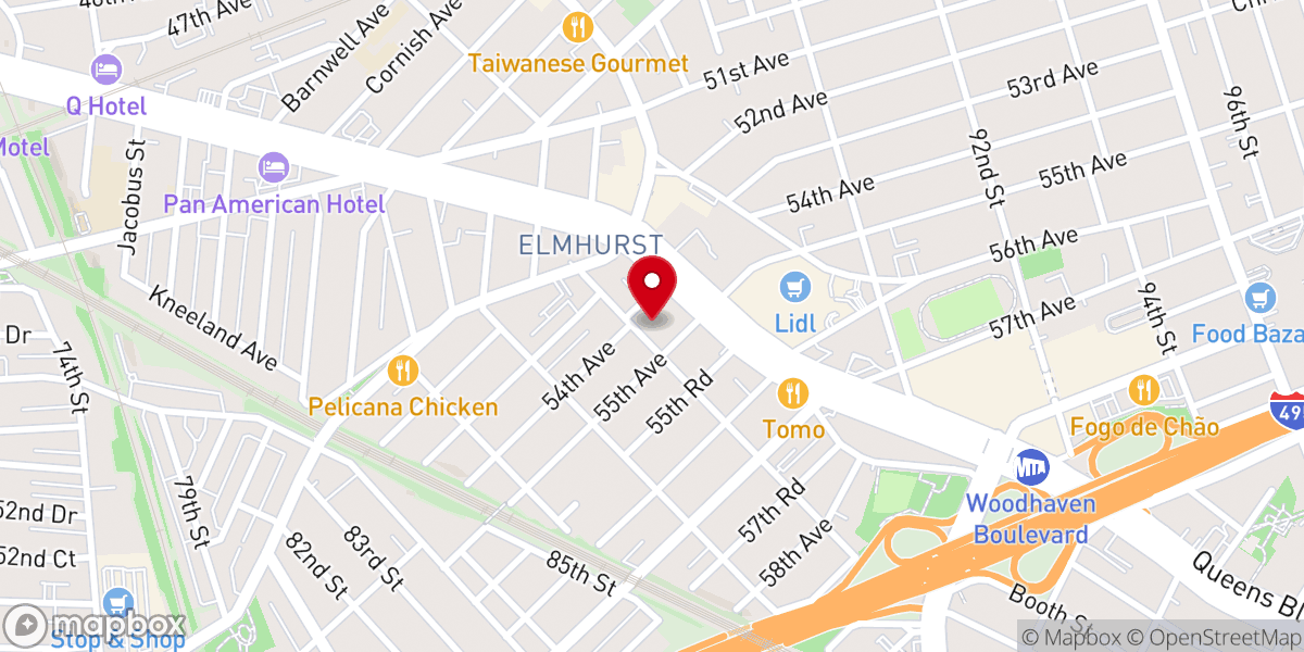 Map showing location of HKBP New York City Lutheran Church