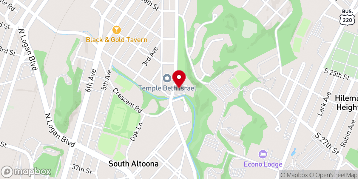 Map showing location of Altoona Bible Church