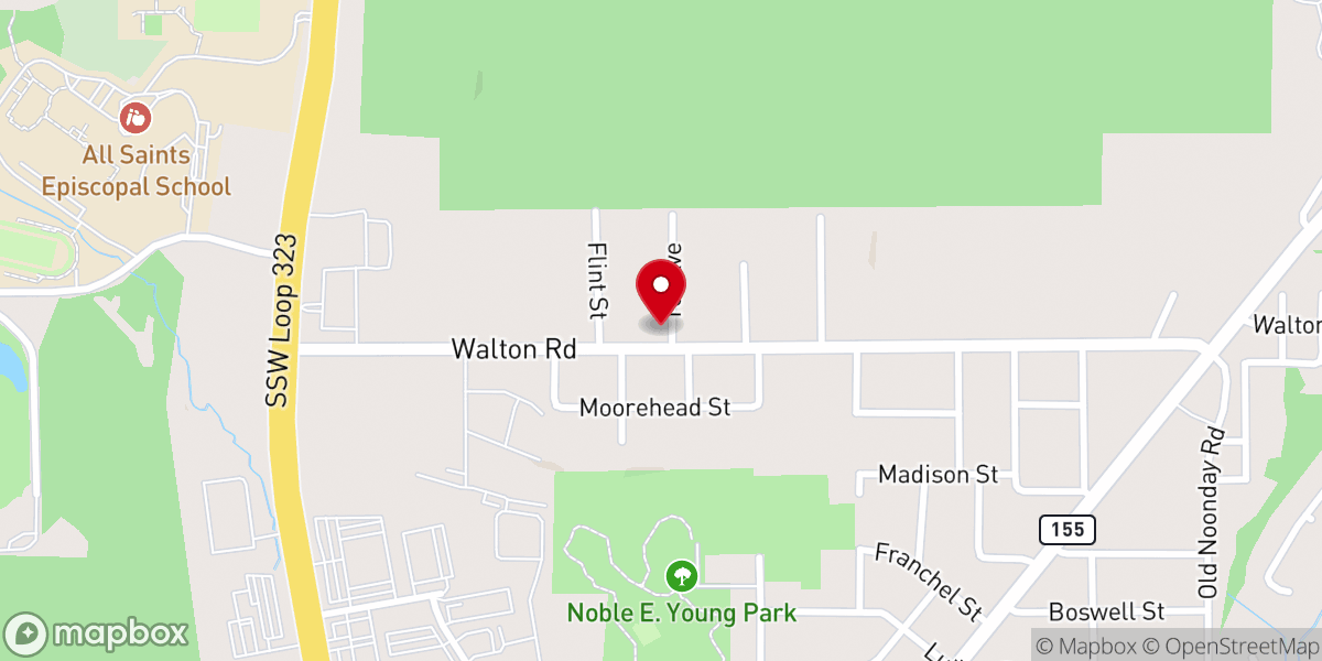 Map showing location of New Holland Baptist Church