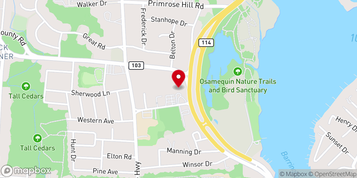 Map showing location of Barrington Christian Academy
