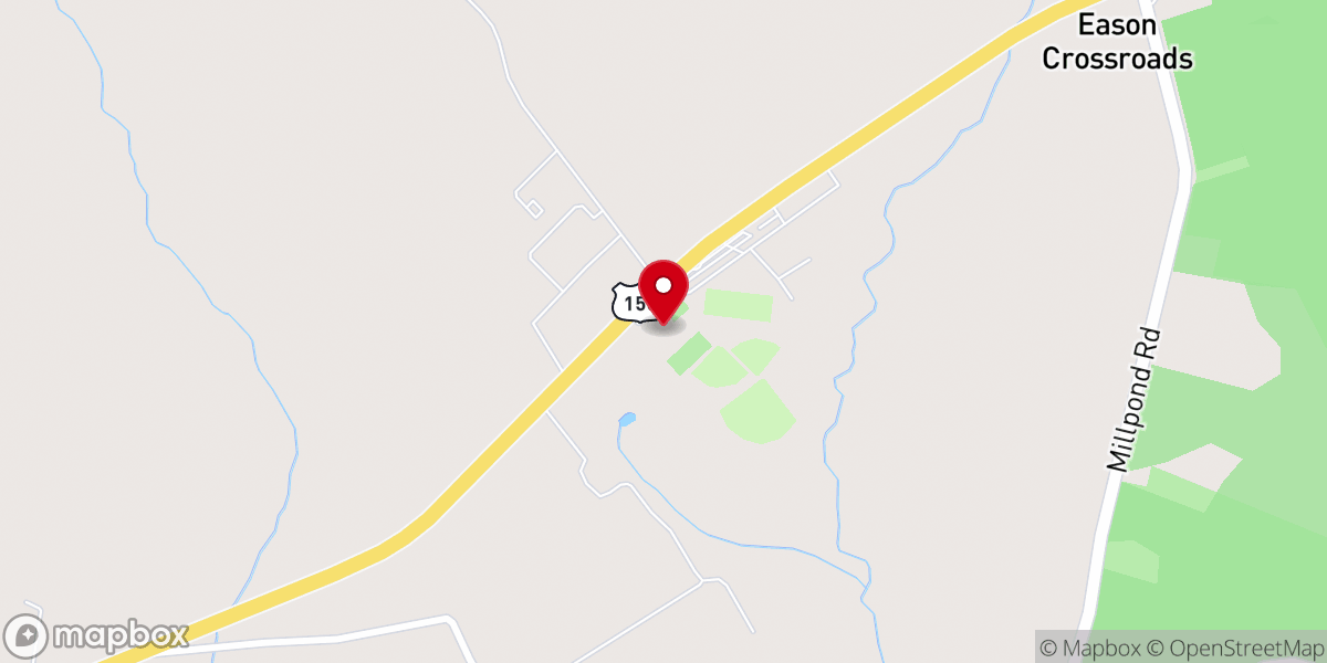 Map showing location of Gates County Community Center