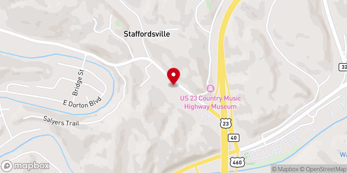 Map showing location of Old Union Regular Baptist Church of Jesus Christ