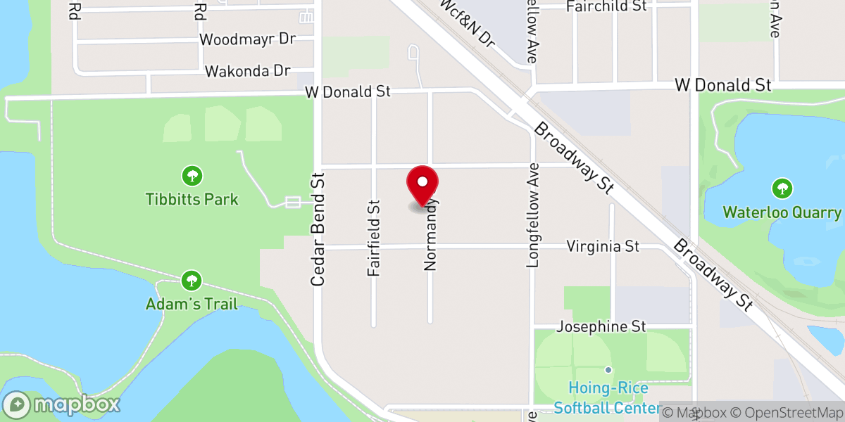 Map showing location of Mount Moriah Baptist Church