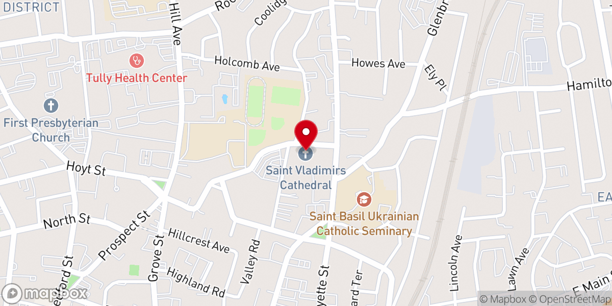 Map showing location of St Vladimir's Cathedral