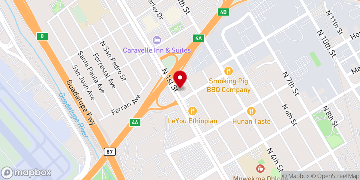 Map showing location of Diocese of San José