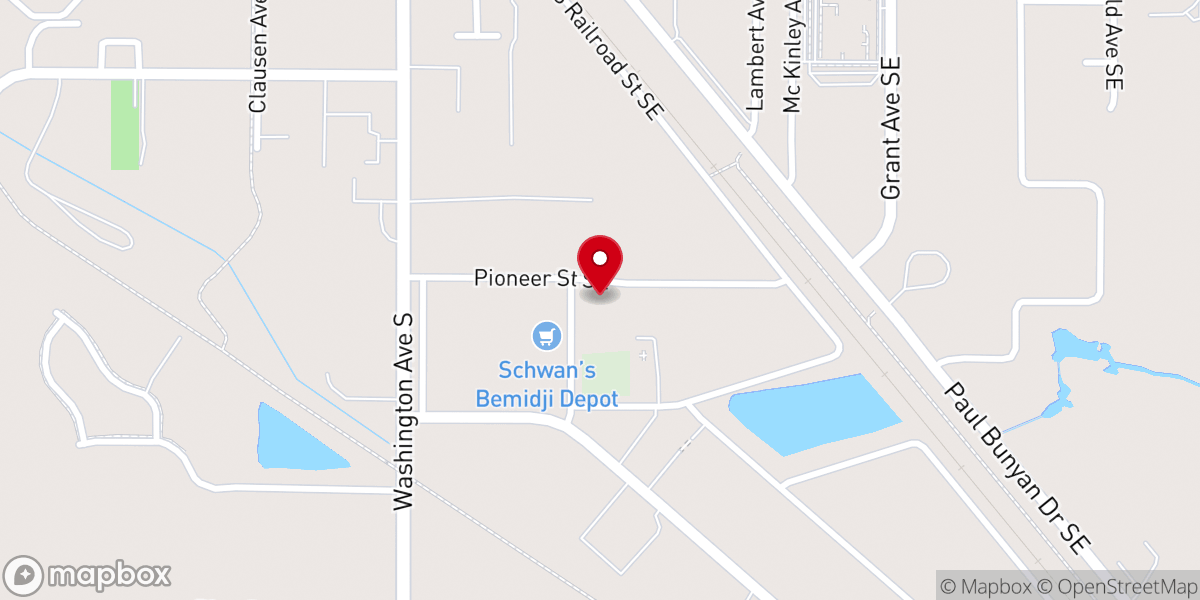 Map showing location of Bemidji Community Food Shelf