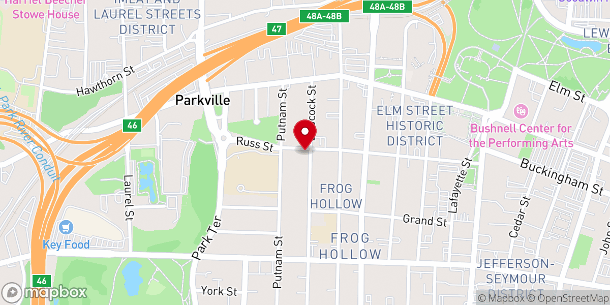Map showing location of Gethsemane Seventh-day Adventist Church