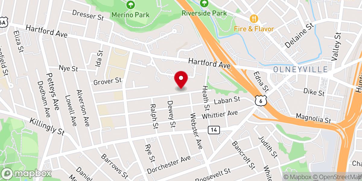 Map showing location of Church of God Emanuel