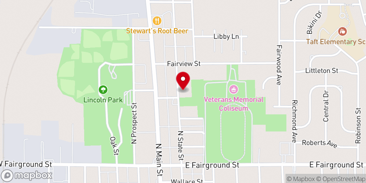 Map showing location of Deliverance Temple Church of Christ