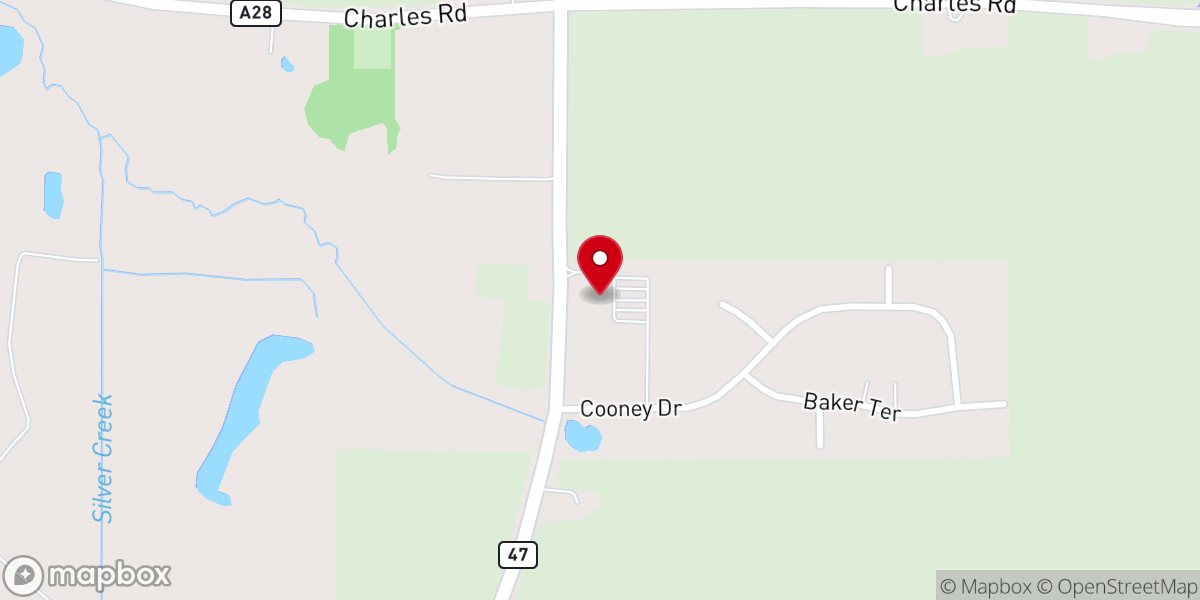 Map showing location of First Presbyterian Church of Woodstock