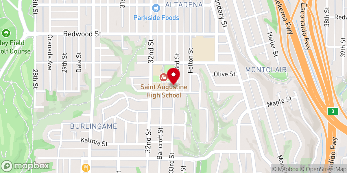 Map showing location of Saint Augustine Chapel