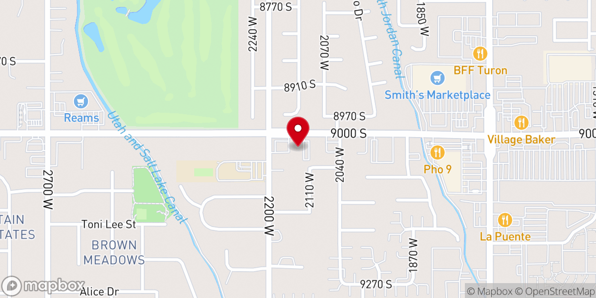 Map showing location of West Jordan Seventh-day Adventist Church