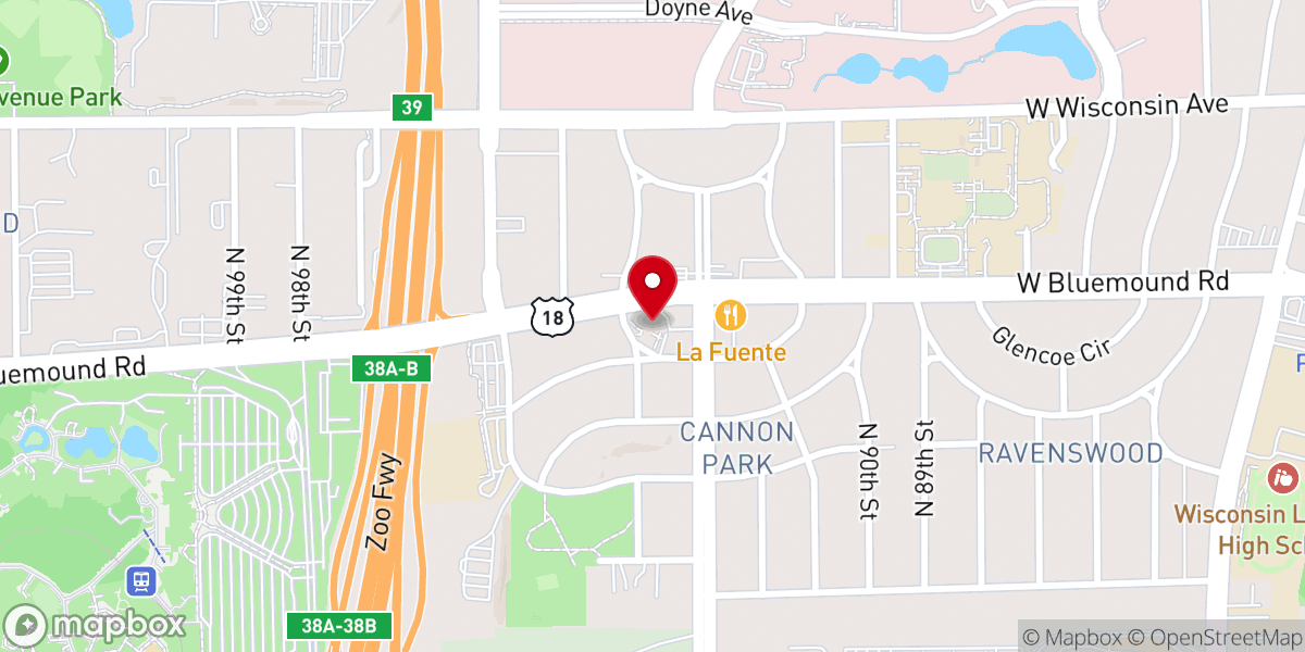Map showing location of Martin Luther Lutheran Church