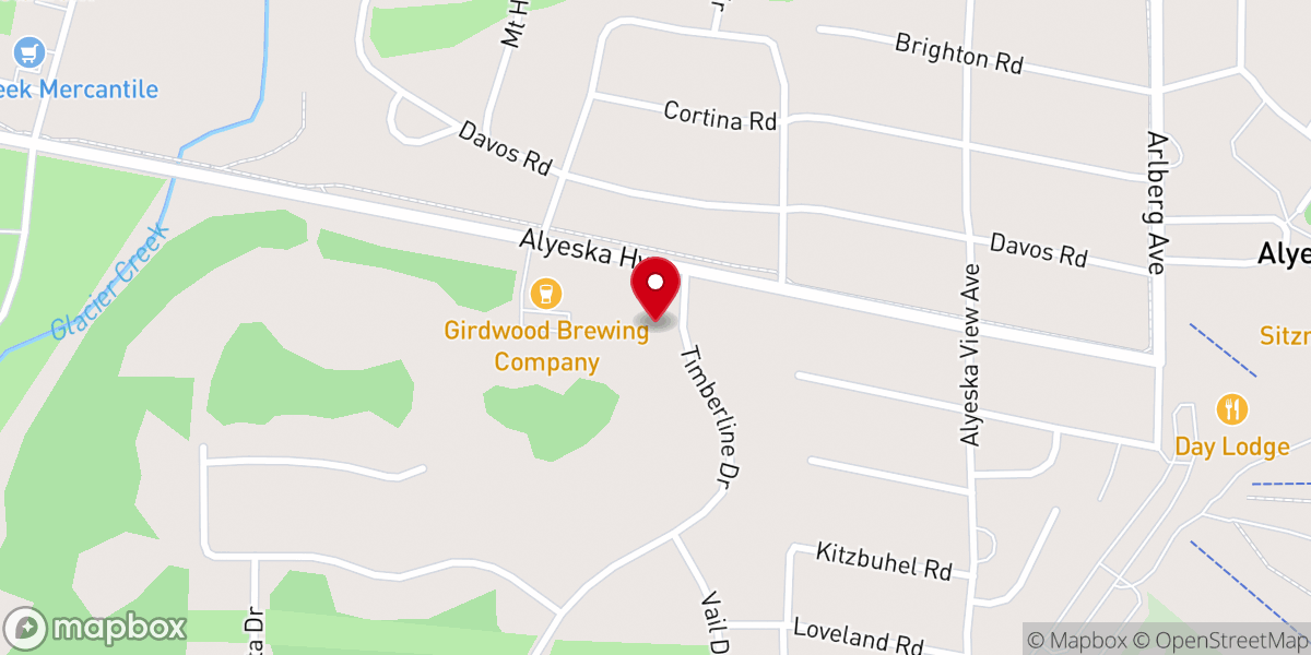 Map showing location of Girdwood Chapel