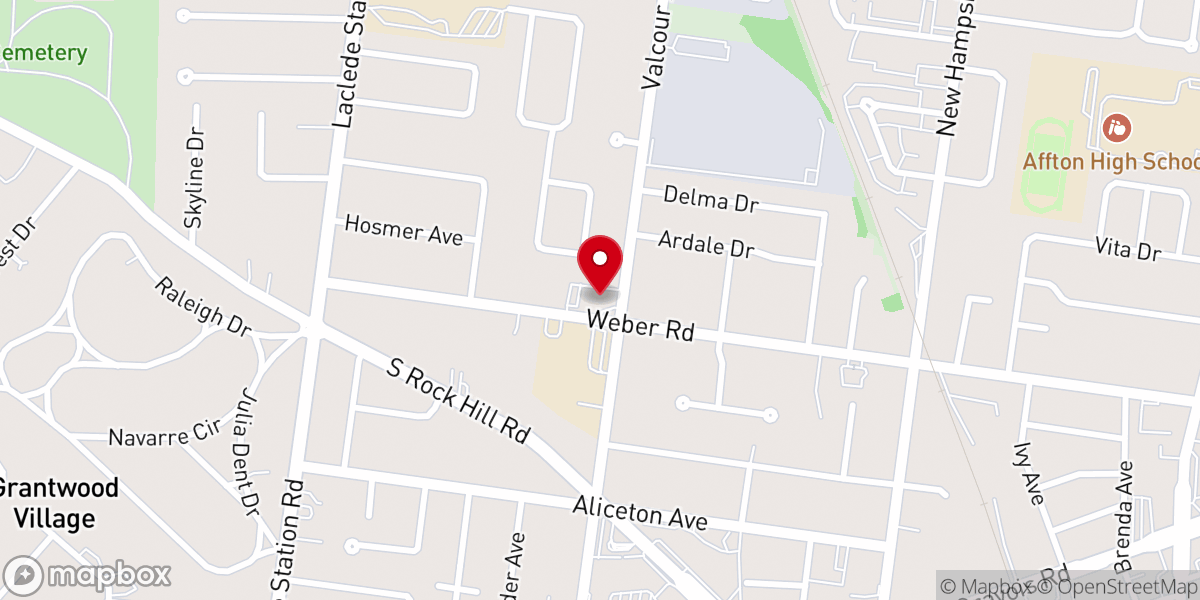 Map showing location of Rooftop Community Church