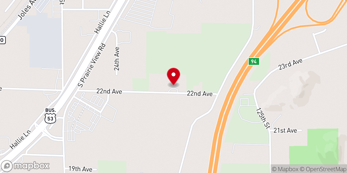 Map showing location of Hallie United Methodist Church