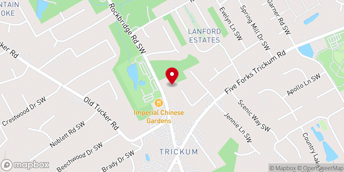 Map showing location of Chin Presbyterian Church Atlanta