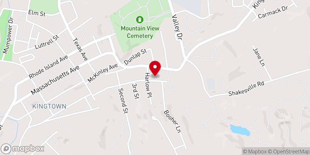 Map showing location of Freedom Baptist Church