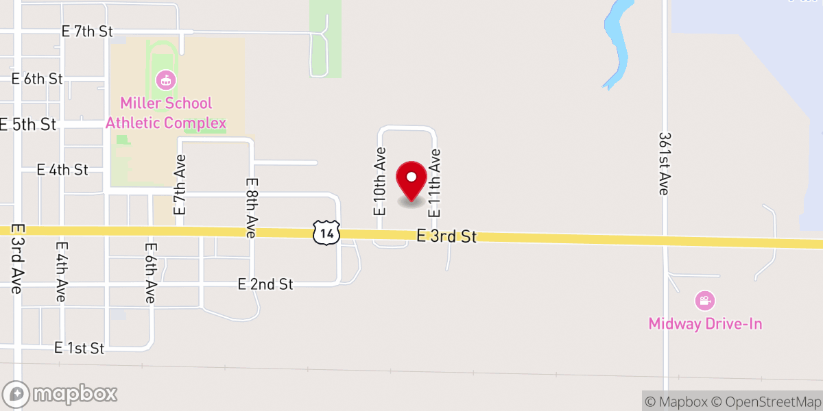 Map showing location of New Beginnings Worship Center