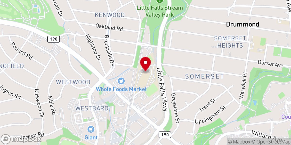 Map showing location of Washington Episcopal School
