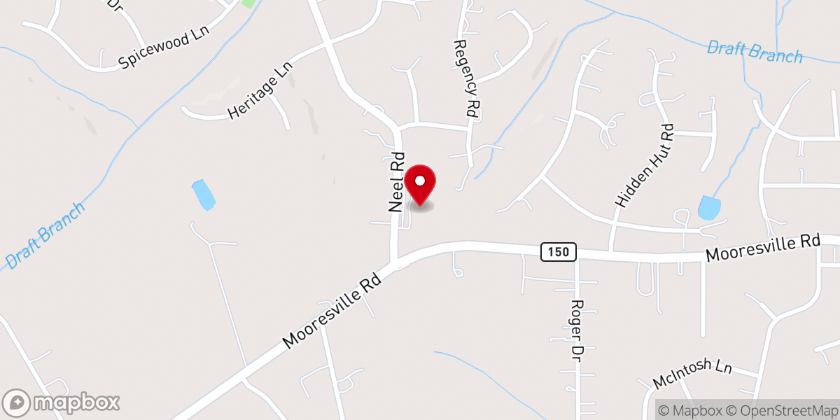 Map showing location of Neel Road Baptist Church