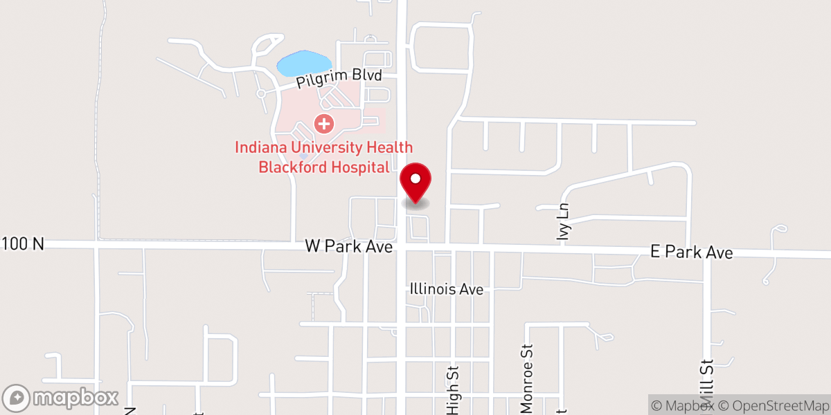 Map showing location of Glad Tidings Church | Hartford City
