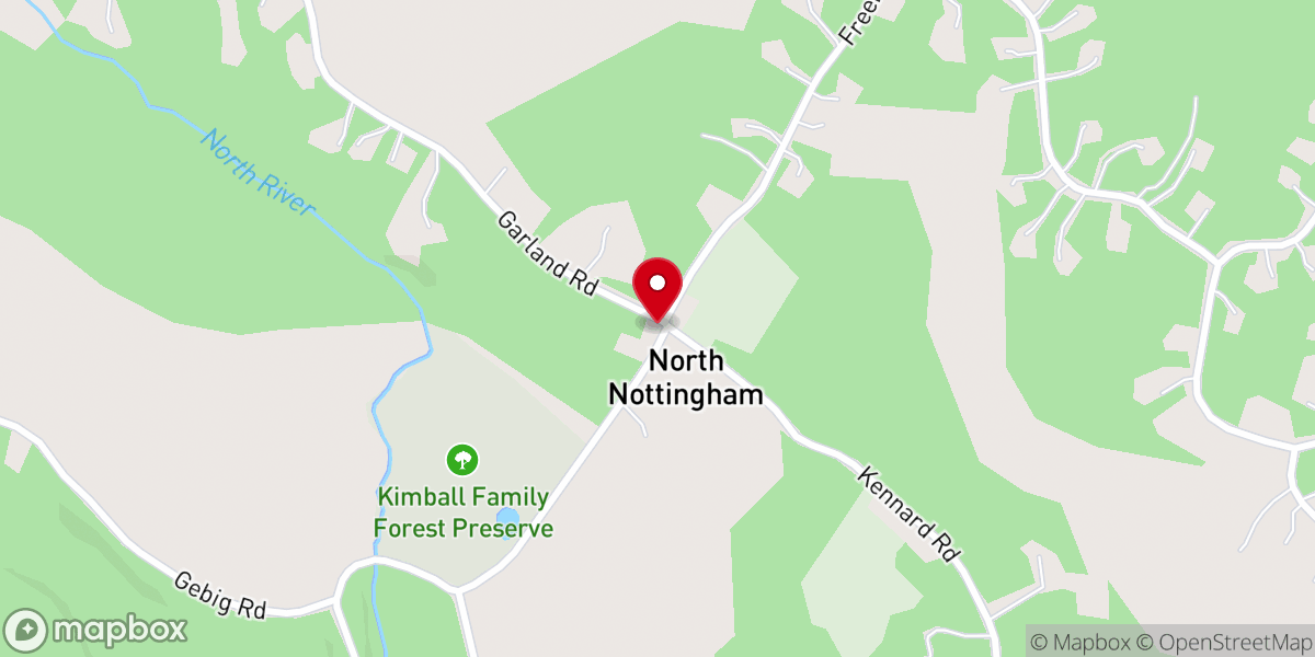 Map showing location of Liberty Baptist Church