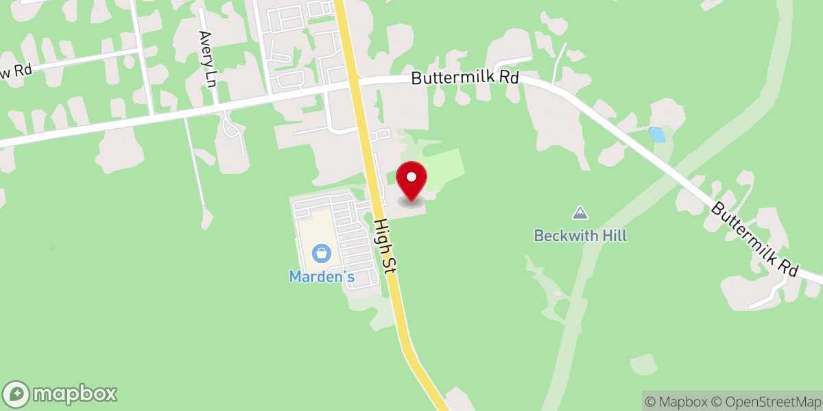 Map showing location of United Baptist Church of Ellsworth