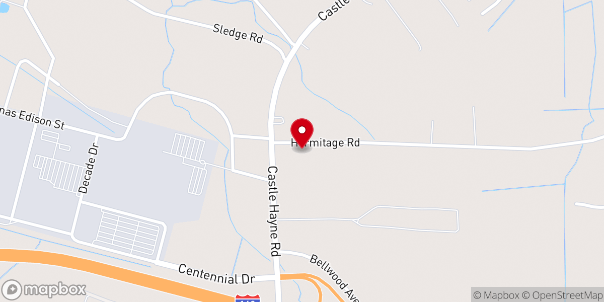Map showing location of Castle Hayne Advent Christian Church