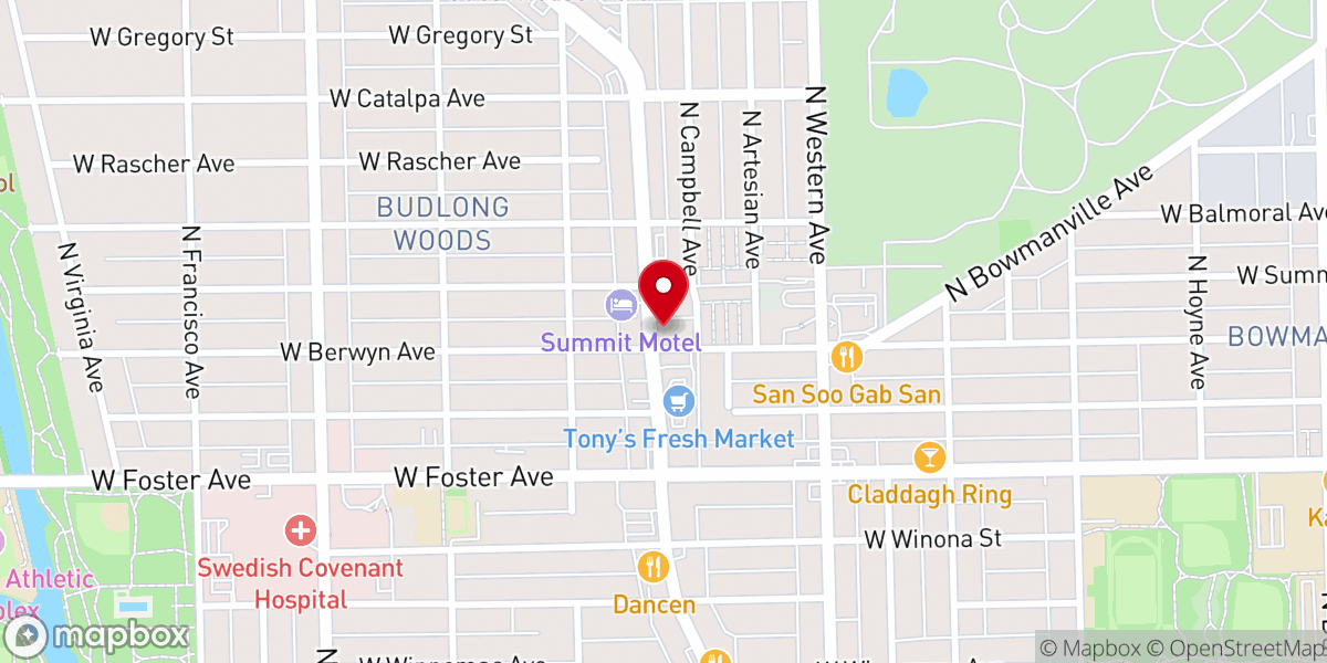 Map showing location of Bowmanville Baptist Church