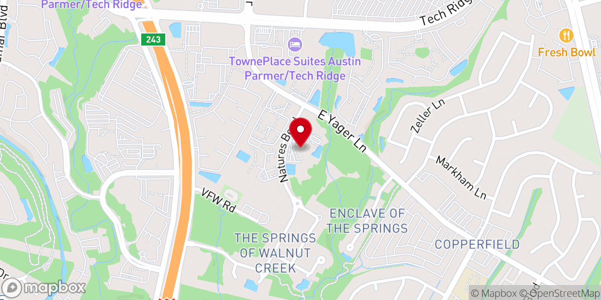 Map showing location of Austin Korean Presbyterian Church