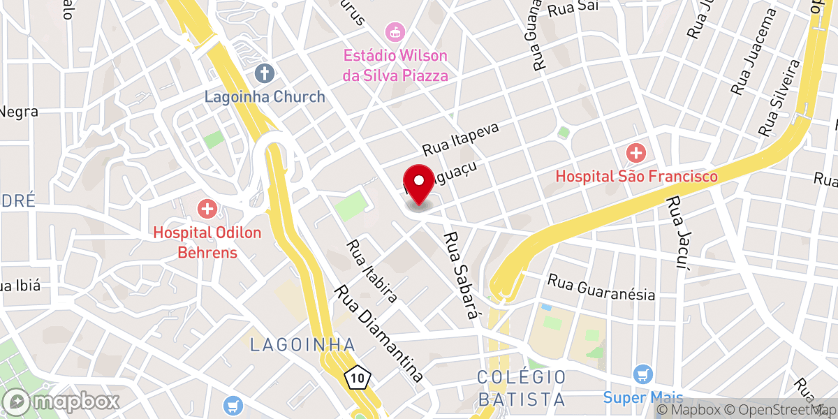 Map showing location of IGREJA BATISTA MEMORIAL DE BELO HORIZONTE