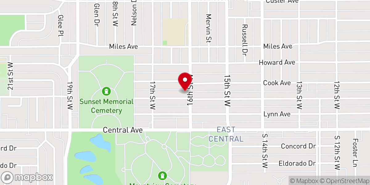 Map showing location of Valley Christian Church