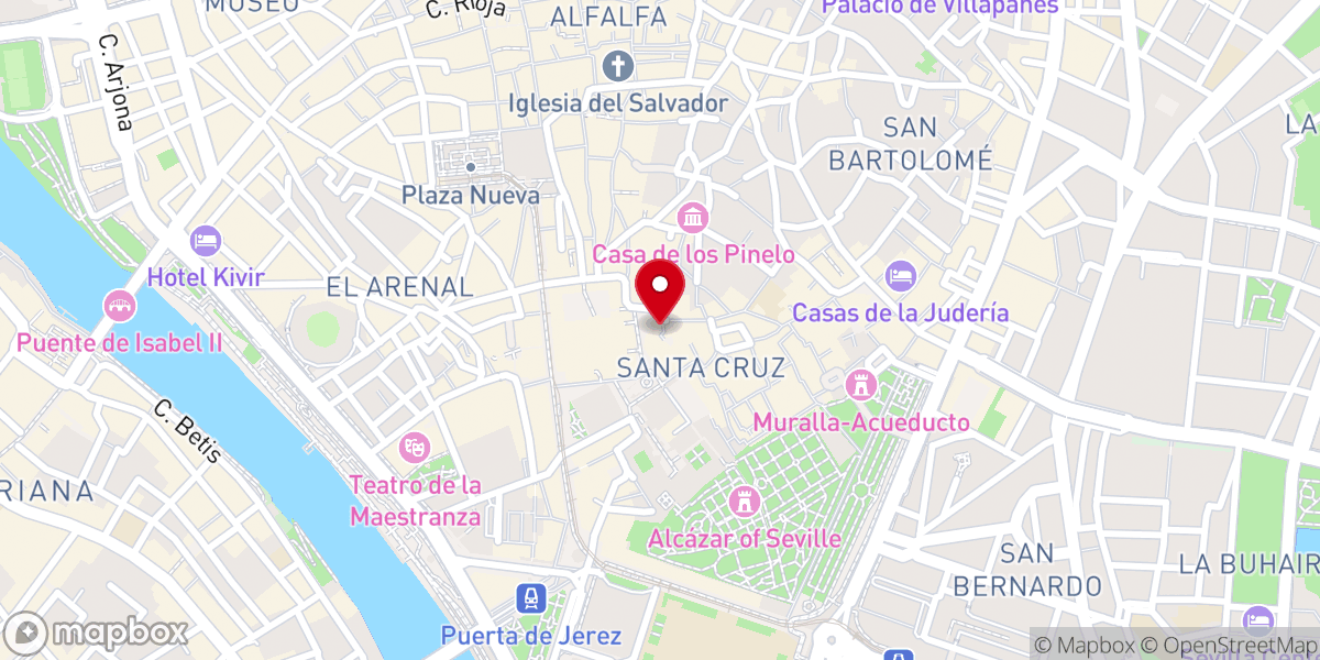 Map showing location of Capilla Nuestra Señora de La Encarnación y Santa Marta