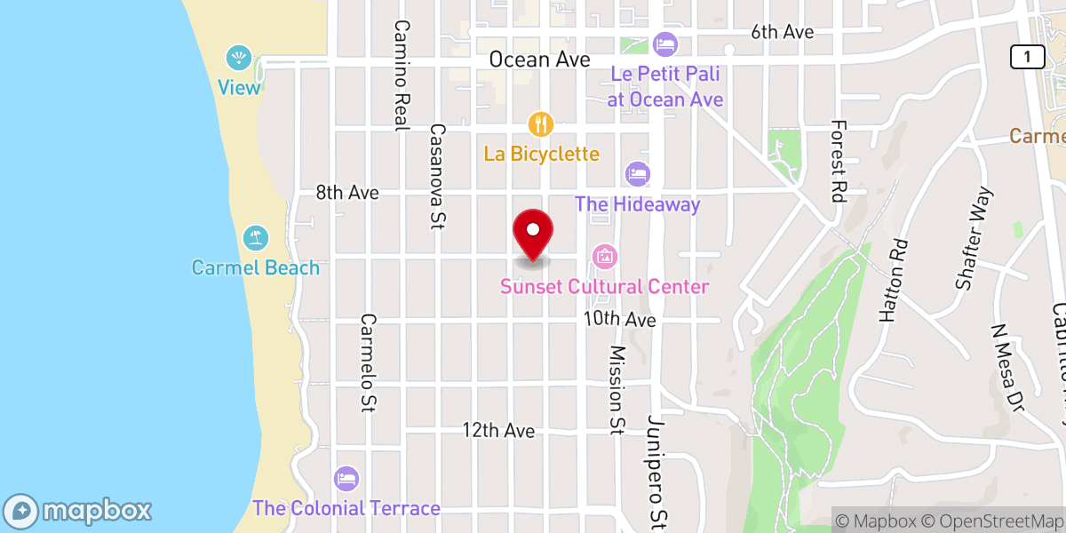 Map showing location of All Saints Episcopal Church