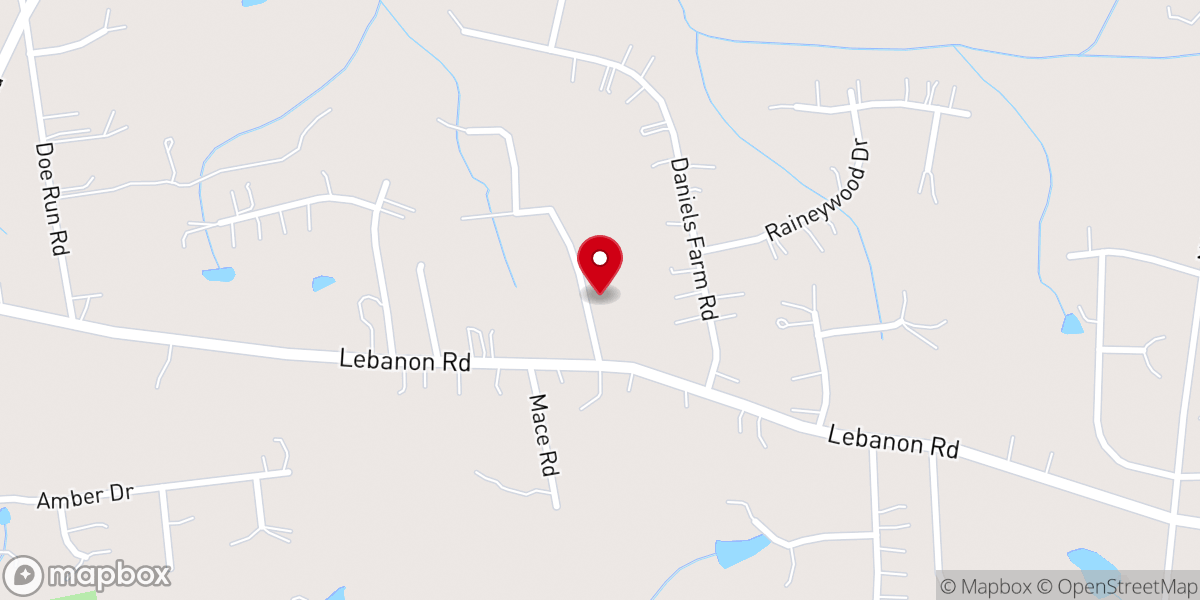 Map showing location of Lebanon United Methodist Church