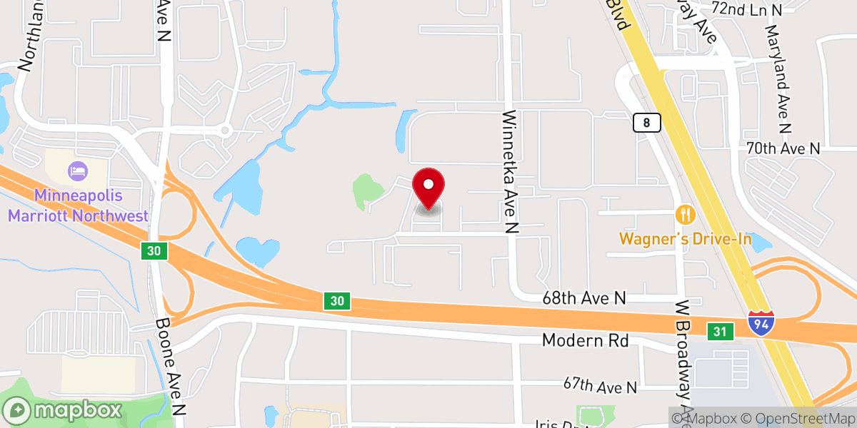Map showing location of Bethel Full Gospel Church-Minnesota