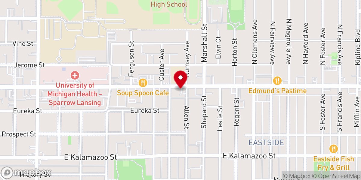 Map showing location of Church of the Resurrection - Parish Office