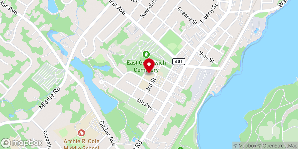 Map showing location of Our Lady of Mercy School
